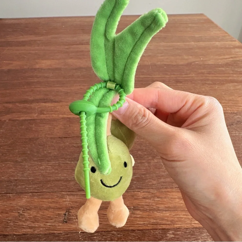 Cute Olive Plush Keychain Pair Kawaii Food Bag Charm Soft Mini Plushie Gift